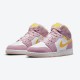 Choose To Buy Nike Air Jordan 1 Mid SE GS Arctic Pink DC9517 600 Light Arctic Pink University Gold-White WMNS Shoes In Ireland