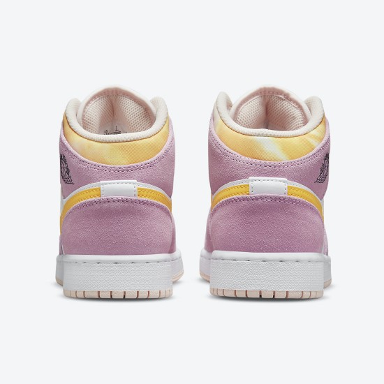 Choose To Buy Nike Air Jordan 1 Mid SE GS Arctic Pink DC9517 600 Light Arctic Pink University Gold-White WMNS Shoes In Ireland