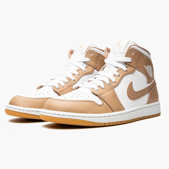 Choose To Buy Nike Air Jordan 1 Mid Tan Gum Men/Women 554724 271 Shoes In Ireland