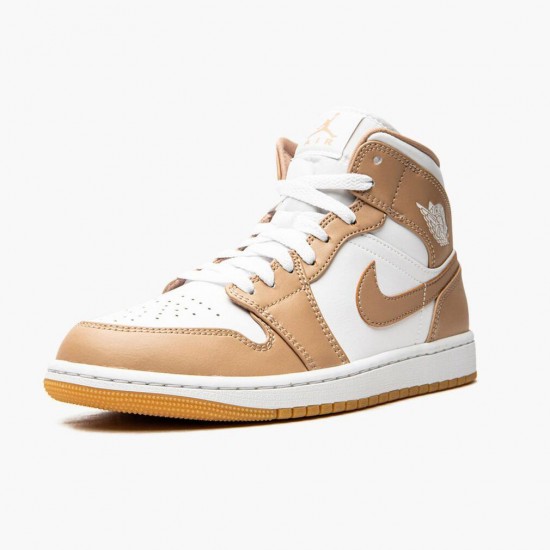 Choose To Buy Nike Air Jordan 1 Mid Tan Gum Men/Women 554724 271 Shoes In Ireland