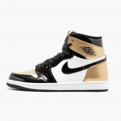 Nike Air Jordan 1 Retro "Gold Toe" Men/Women Black/Metallic Gold-Summit Whi 861428 007 Shoes In Ireland