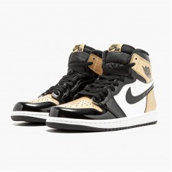 Nike Air Jordan 1 Retro "Gold Toe" Men/Women Black/Metallic Gold-Summit Whi 861428 007 Shoes In Ireland