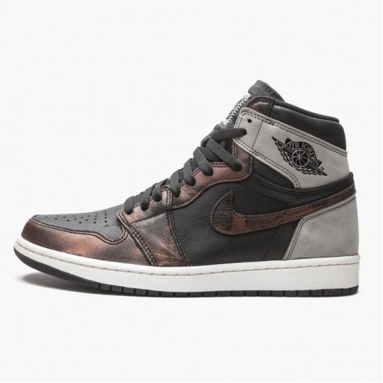 Choose To Buy Nike Air Jordan 1 Retro High Light Army Rust Shadow Patina 555088-033 Black/Grey-Rust Men/Women Shoes In Ireland