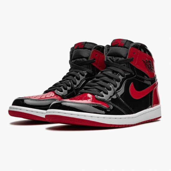 Order To Buy Nike Air Jordan 1 Retro High OG Patent Bred 555088 063 Men/Women Red Shoes In Ireland