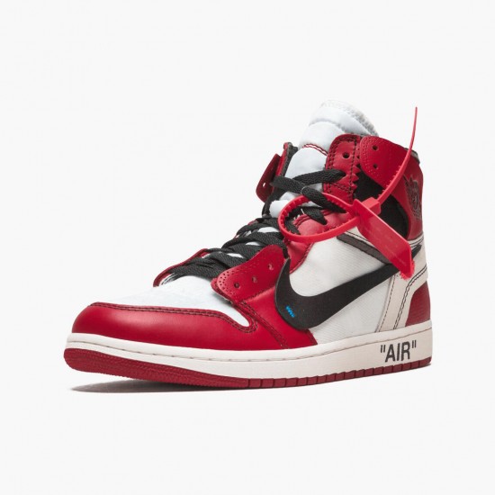 Click To Buy Nike Air Jordan 1 Retro High Off-White Chicago Men/Women AA3834 101 White/Black-Varsity Red Shoes In Ireland