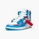 Click To Buy Nike Air Jordan 1 Retro High Off-White University Blue Men/Women AQ0818 148 White/Dark Powder Blue-Cone Shoes In Ireland