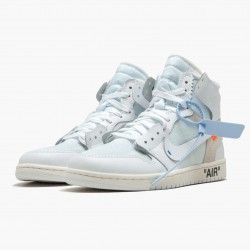 Nike Air Jordan 1 Retro High "Off-White White" Men AQ0818 100 White Shoes In Ireland