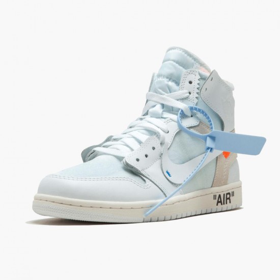 Click To Buy Nike Air Jordan 1 Retro High Off-White White Men AQ0818 100 White Shoes In Ireland