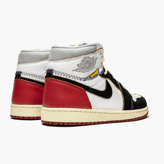 Click To Buy Nike Air Jordan 1 Retro High Union Los Angeles Black Toe Men BV1300 106 White/Black-Varsity Red Black Shoes In Ireland