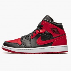 Nike Air Jordan 1 Mid Banned (2020) 554724 074 Black/University Red-Black-Whi Men/Women Shoes In Ireland