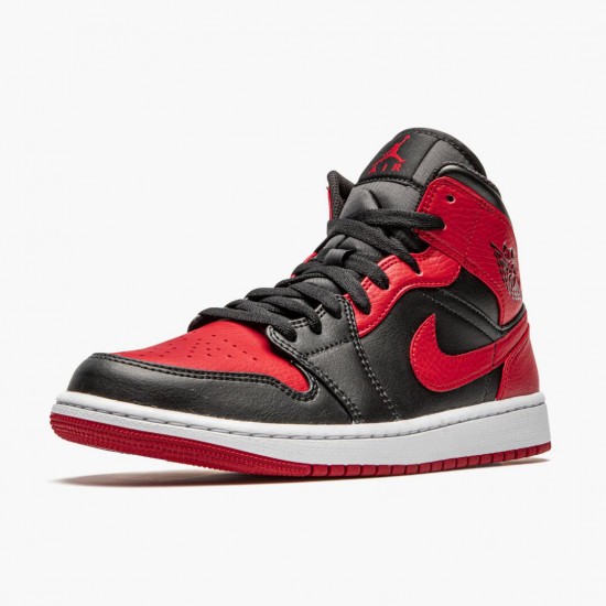 Order To Buy Nike Air Jordan 1 Mid Banned (2020) 554724 074 Black/University Red-Black-Whi Men/Women Shoes In Ireland