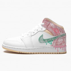 Nike Air Jordan 1 Mid SE GS "Ice Cream" DD1666 100 WMNS Shoes In Ireland