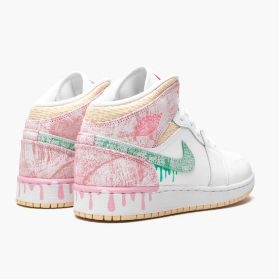 Select and Buy Nike Air Jordan 1 Mid SE GS Ice Cream DD1666 100 WMNS Shoes In Ireland