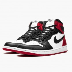 Nike Air Jordan 1 High OG "Satin Black Toe" Black/Black-White-Varsity Red CD0461 016 Men/Women Shoes In Ireland