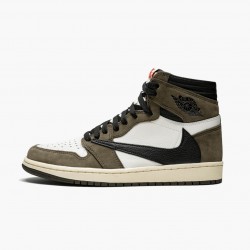 Nike Air Jordan 1 High OG TS SP "Travis Scott" Sail/Dark Mocha-University Red CD4487 100 Men/Women Shoes In Ireland