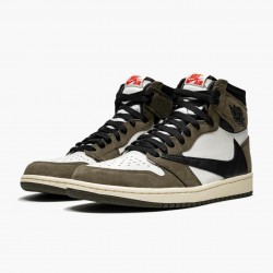 Nike Air Jordan 1 High OG TS SP "Travis Scott" Sail/Dark Mocha-University Red CD4487 100 Men/Women Shoes In Ireland