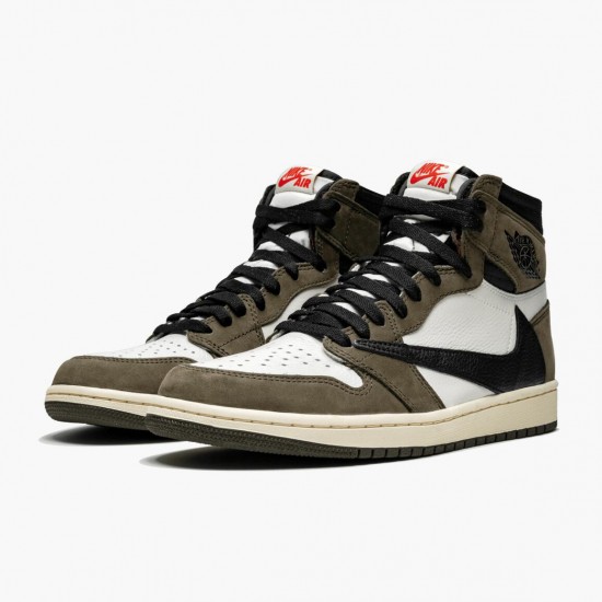 Order To Buy Nike Air Jordan 1 High OG TS SP Travis Scott Sail/Dark Mocha-University Red CD4487 100 Men/Women Shoes In Ireland