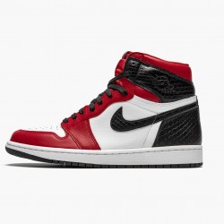 Nike Air Jordan 1 High Retro WMNS "Satin Snake" Gym Red/Whte-Black CD0461 601 Men/Women Shoes In Ireland