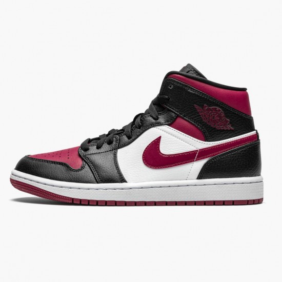 Choose To Buy Nike Air Jordan 1 Mid Bred Toe Black/Gym Red-White 554724 066 Shoes In Ireland