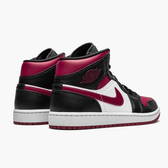 Choose To Buy Nike Air Jordan 1 Mid Bred Toe Black/Gym Red-White 554724 066 Shoes In Ireland