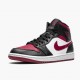 Choose To Buy Nike Air Jordan 1 Mid Bred Toe Black/Gym Red-White 554724 066 Shoes In Ireland