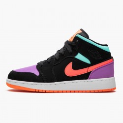 Nike Air Jordan 1 Mid "Candy" Black/Total Orange 554725 083 Men/Women Shoes In Ireland