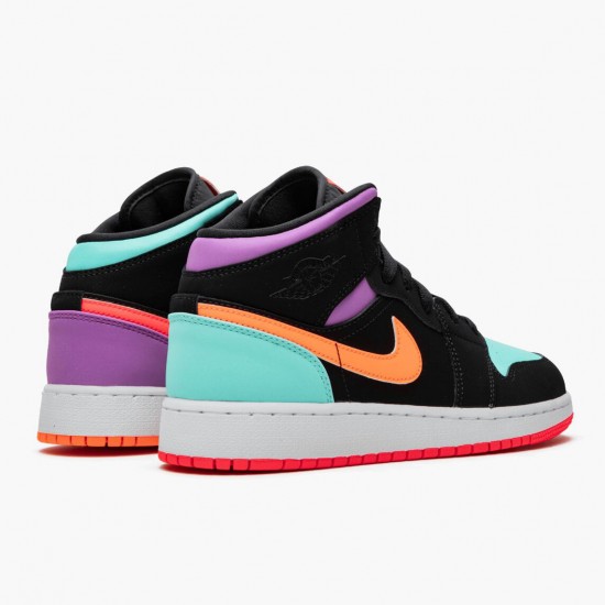 Choose To Buy Nike Air Jordan 1 Mid Candy Black/Total Orange 554725 083 Men/Women Shoes In Ireland