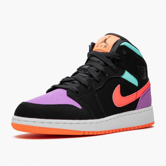 Choose To Buy Nike Air Jordan 1 Mid Candy Black/Total Orange 554725 083 Men/Women Shoes In Ireland