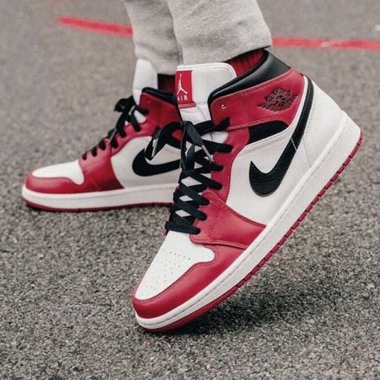 Order To Buy Nike Air Jordan 1 Mid Chicago 2020 White/Gym Red-Black 554724 173 Men/Women Shoes In Ireland