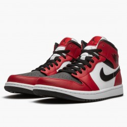 Nike Air Jordan 1 Mid "Chicago Black Toe" Black/Gym Red-White 554724 069 Shoes In Ireland