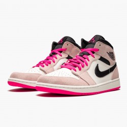 Nike Air Jordan 1 Mid "Crimson Tint" Crimson Tint/Hyper Pink-Black 852542 801 Men/Women Shoes In Ireland