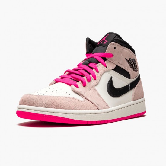 Order To Buy Nike Air Jordan 1 Mid Crimson Tint Crimson Tint/Hyper Pink-Black 852542 801 Men/Women Shoes In Ireland