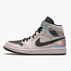 Nike Air Jordan 1 Mid Dirty Powder "Iridescent" Barely Rose/Black/Multi BQ6472 602 Men/Women Shoes In Ireland