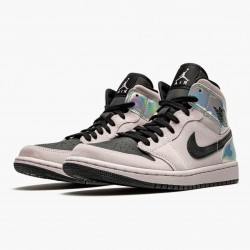 Nike Air Jordan 1 Mid Dirty Powder "Iridescent" Barely Rose/Black/Multi BQ6472 602 Men/Women Shoes In Ireland