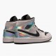 Select and Buy Nike Air Jordan 1 Mid Dirty Powder Iridescent Barely Rose/Black/Multi BQ6472 602 Men/Women Shoes In Ireland