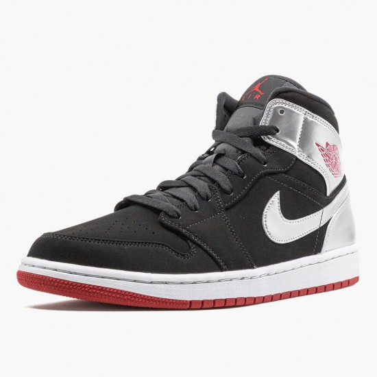 Choose To Buy Nike Air Jordan 1 Mid Johnny Kilroy Black/Gym Red-Metallic Silver 554724 057 Shoes In Ireland