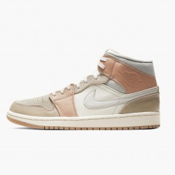 Nike Air Jordan 1 Mid "Milan" Sail/Light Bone-String-Shimmer CV3044 100 Men/Women Shoes In Ireland