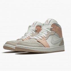 Nike Air Jordan 1 Mid "Milan" Sail/Light Bone-String-Shimmer CV3044 100 Men/Women Shoes In Ireland