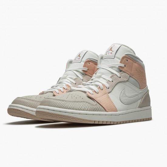 Select and Buy Nike Air Jordan 1 Mid Milan Sail/Light Bone-String-Shimmer CV3044 100 Men/Women Shoes In Ireland