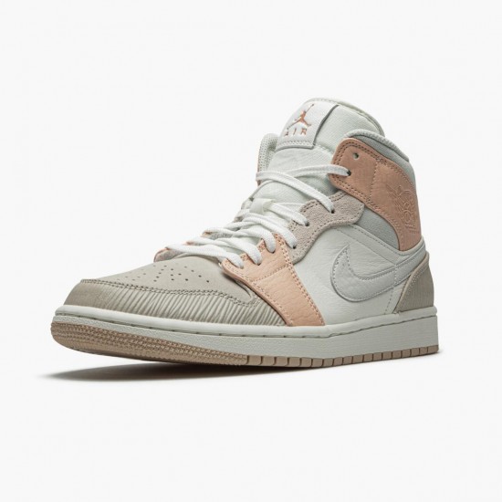 Select and Buy Nike Air Jordan 1 Mid Milan Sail/Light Bone-String-Shimmer CV3044 100 Men/Women Shoes In Ireland