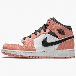 Nike Air Jordan 1 Mid "Pink Quartz" Pink Quartz/DK Smoke Grey 555112 603 Shoes In Ireland