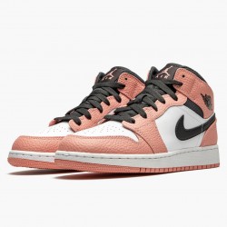 Nike Air Jordan 1 Mid "Pink Quartz" Pink Quartz/DK Smoke Grey 555112 603 Shoes In Ireland