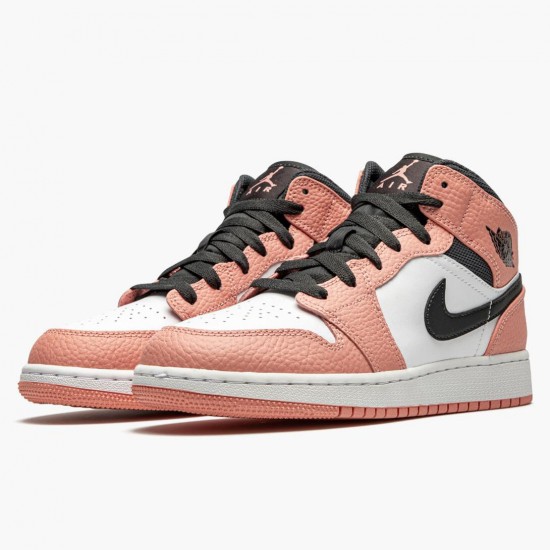 Order To Buy Nike Air Jordan 1 Mid Pink Quartz Pink Quartz/DK Smoke Grey 555112 603 Shoes In Ireland