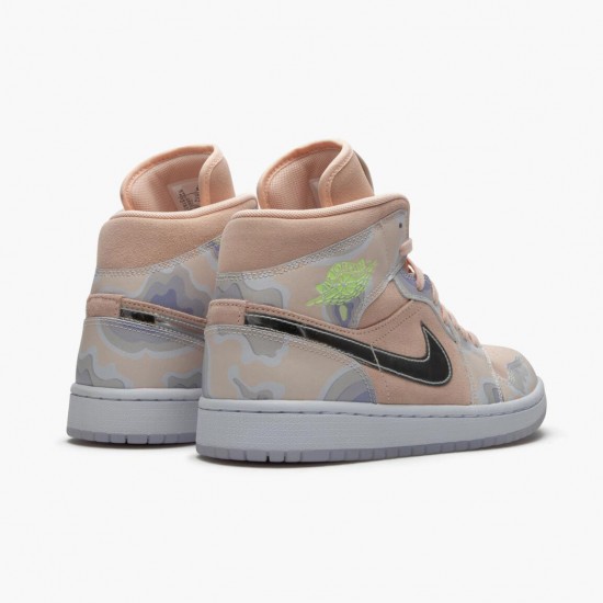 Choose To Buy Nike Air Jordan 1 Mid SE P(Her)spectate Washed Coral/Chrome CW6008 600 Men/Women Shoes In Ireland