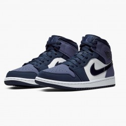 Nike Air Jordan 1 Mid "Sanded Purple" Obsidian/Sanded Purple/White 554724 445 Men/Women Shoes In Ireland