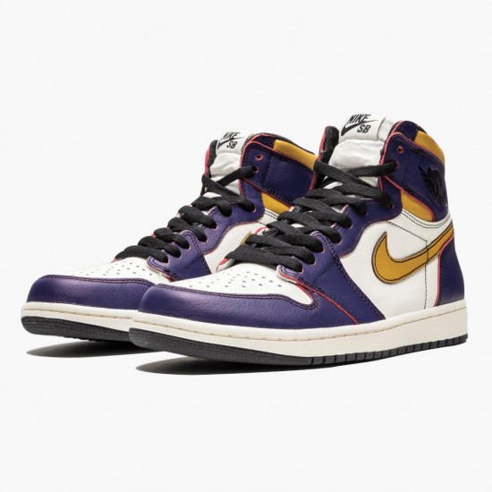 Order To Buy Nike Air Jordan 1 Retro High OG Defiant SB LA to Chicago Purple/Sail-University Gold-Bl CD6578 507 Men/Women Shoes In Ireland