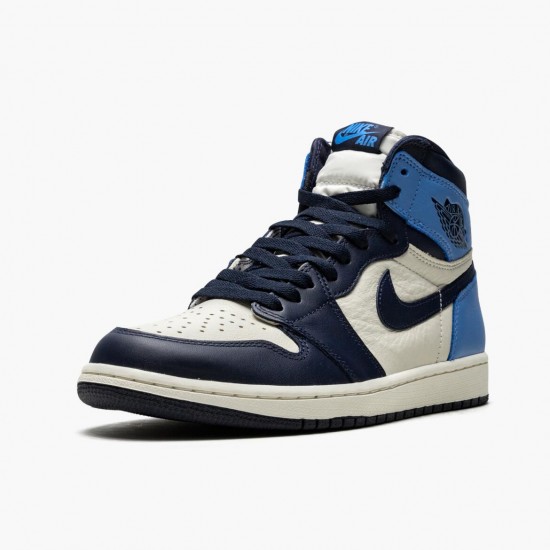 Choose To Buy Nike Air Jordan 1 Retro High OG Obsidian/University Blue 555088 140 Shoes In Ireland