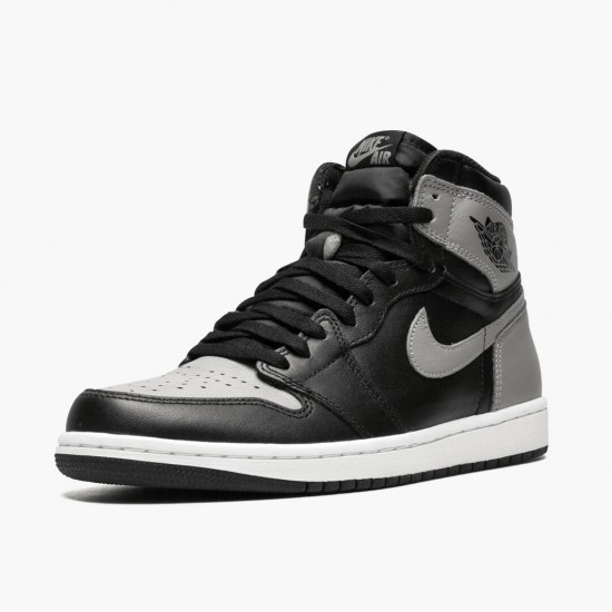 Click To Buy Nike Air Jordan 1 Retro High Shadow Black/Medium-Grey White 555088 013 Men Shoes In Ireland