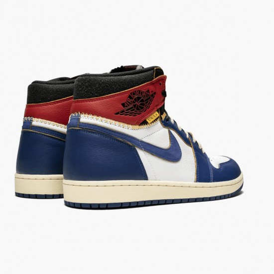 Click To Buy Nike Air Jordan 1 Retro High Union Los Angeles Storm Blue White/Stormblue-Varsity Red BV1300 146 Men Shoes In Ireland