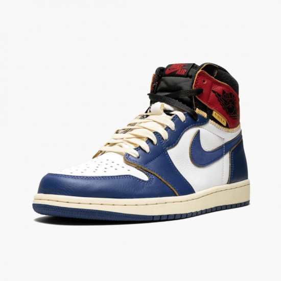 Click To Buy Nike Air Jordan 1 Retro High Union Los Angeles Storm Blue White/Stormblue-Varsity Red BV1300 146 Men Shoes In Ireland